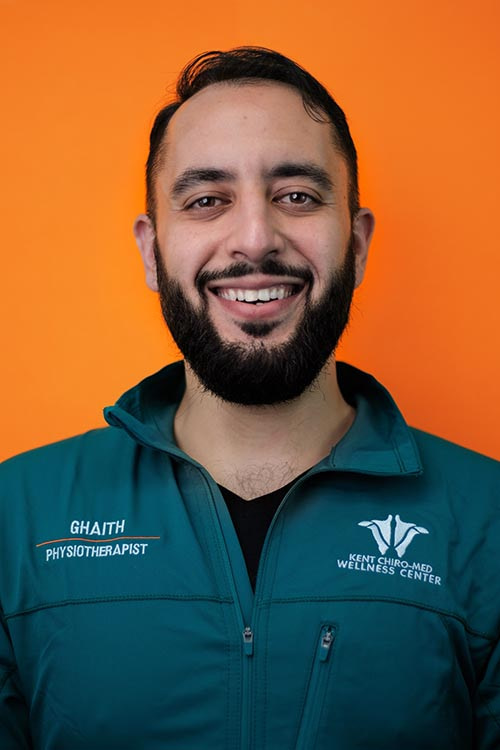 Ghaith | physiotherapist 1 Ghaith Dhaidan portrait Kent Chiro Med Wellness Clinic